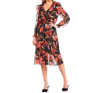 ADELYN RAE Naomi Smocked Floral Dress